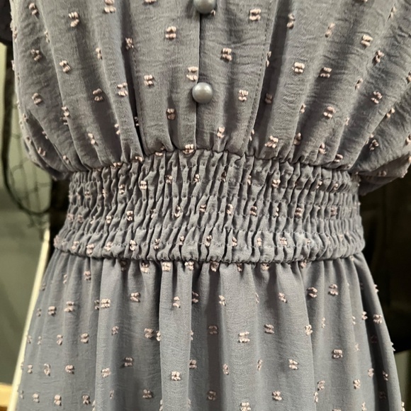 Flowy, vintage light blue summer dress - Picture 4 of 7